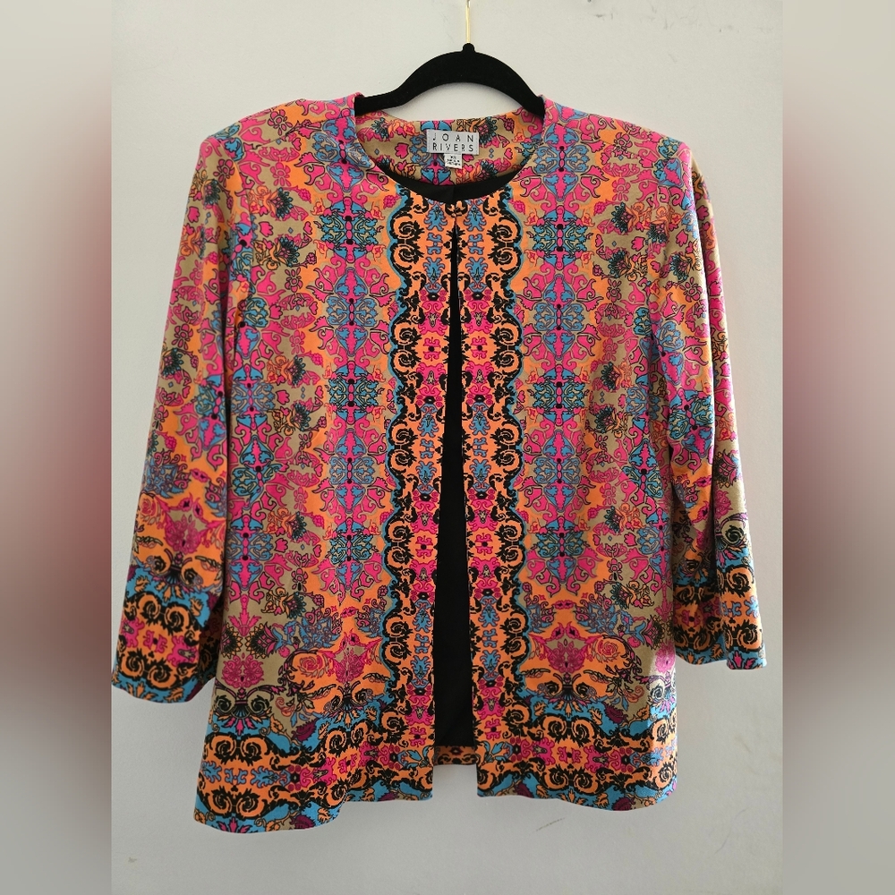 Joan Rivers Colorful Paisley Jacket
